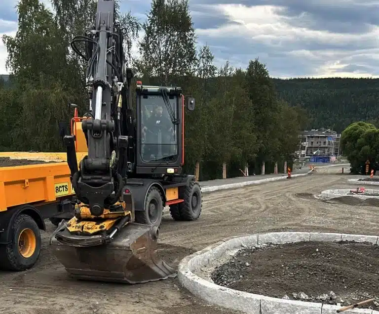 Asfaltsjustering i Duved