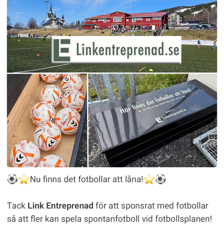 Sponsring av fotbollar till åre Slalomklubb