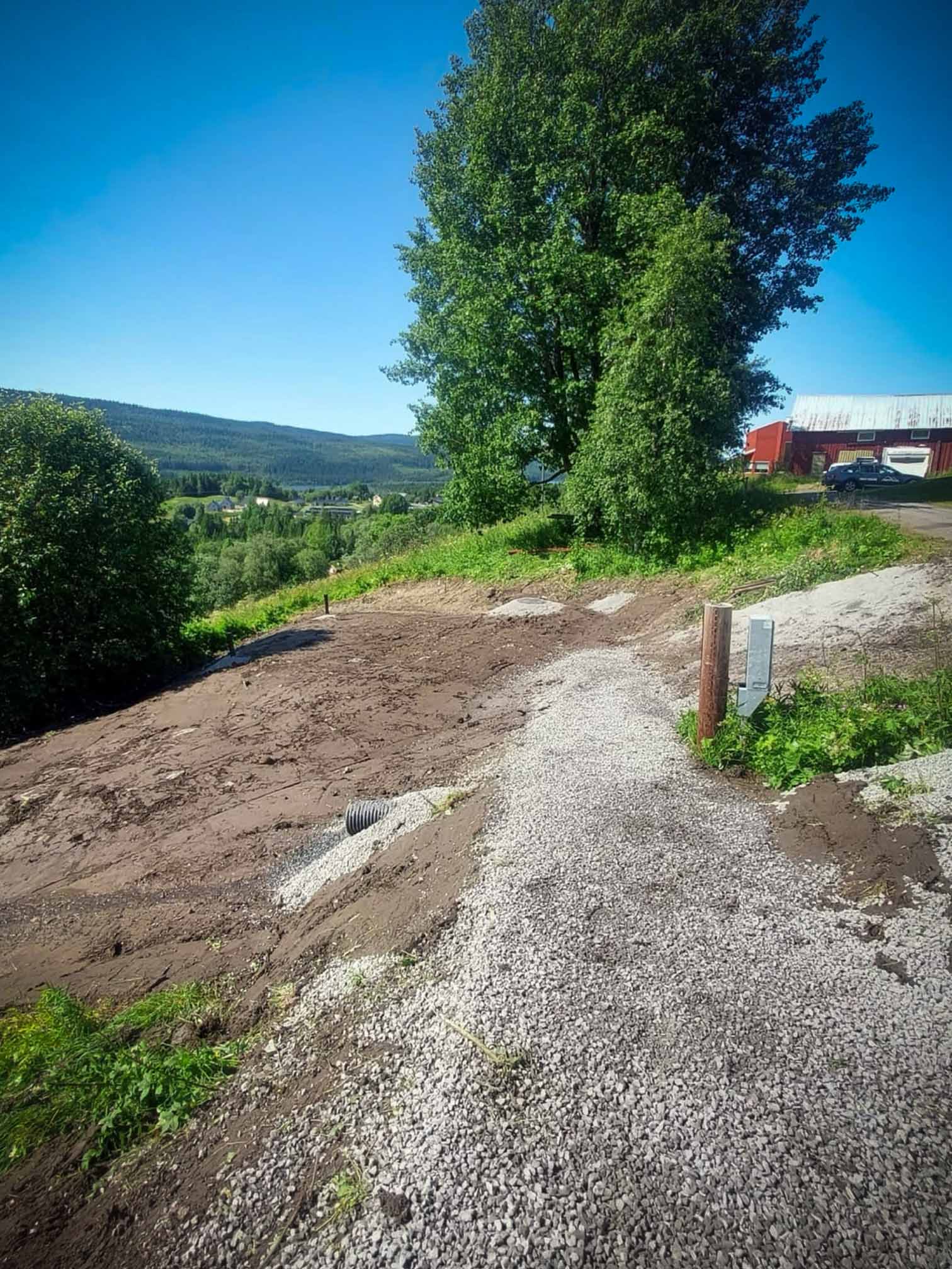 Färdig installation av enskilt avlopp med infiltration i Åre