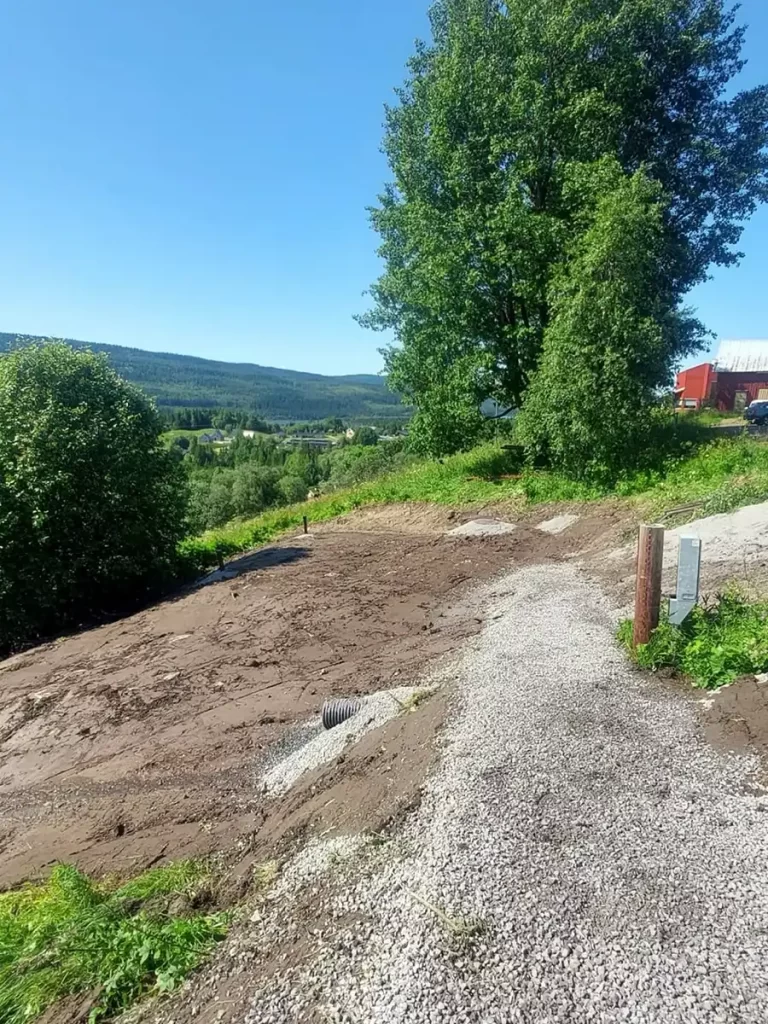 Färdig installation av enskilt avlopp med infiltration i Åre