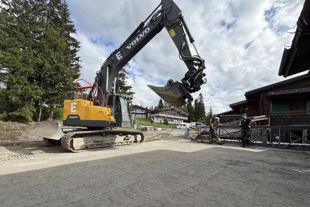 Dränering av husgrund i Björnen, Åre